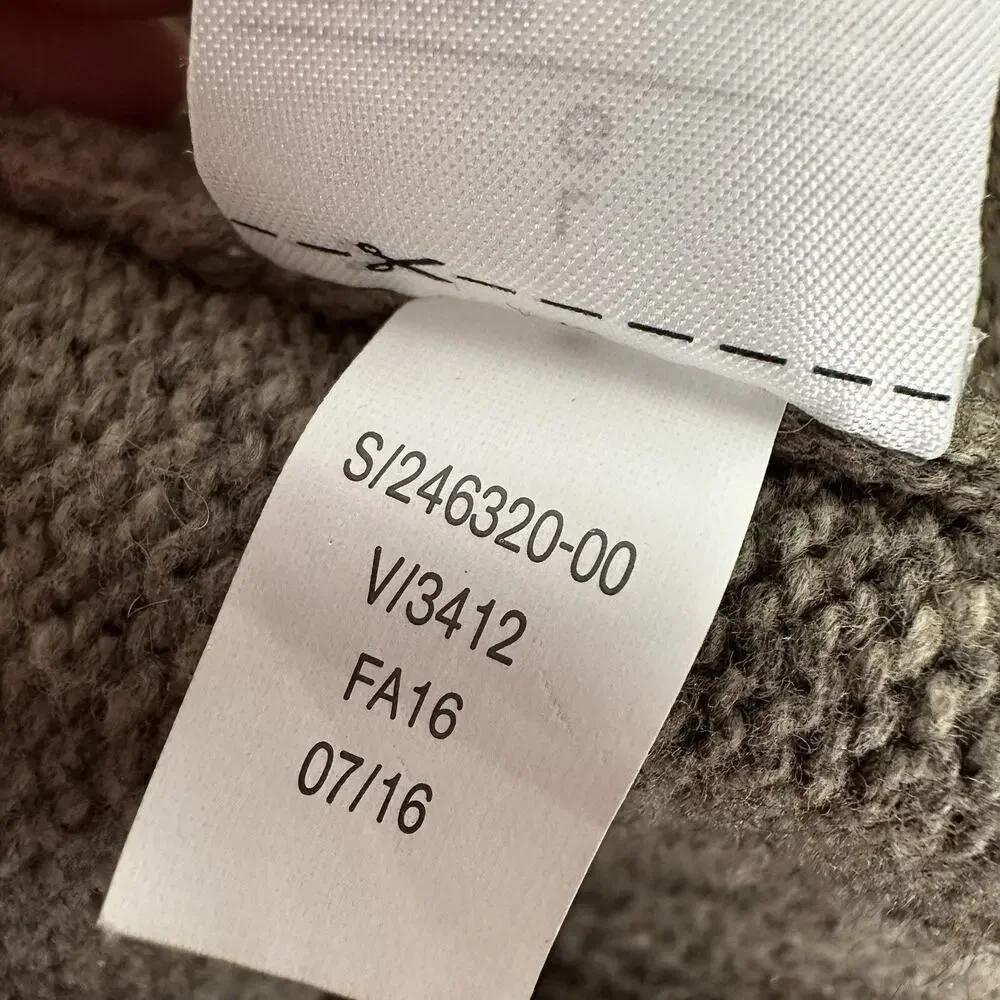 Banana‎ Republic Cardigan Sweater Mens Large Tan Epaulet Timeless Pockets
